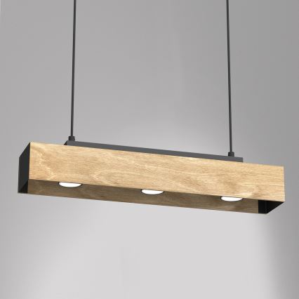 Żyrandol na lince MAISON 3xGU10/8W/230V brązowy/dąb