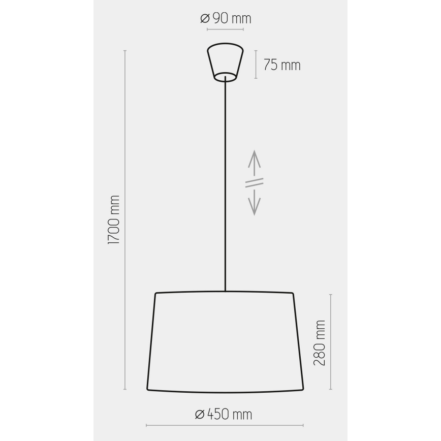 Żyrandol na lince MAJA 1xE27/25W/230V biały