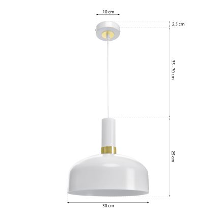 Żyrandol na lince MALMO 1xE27/60W/230V
