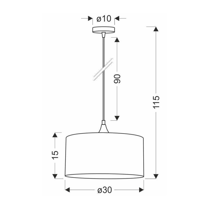Żyrandol na lince MALOTO 1xE27/60W/230V zielony
