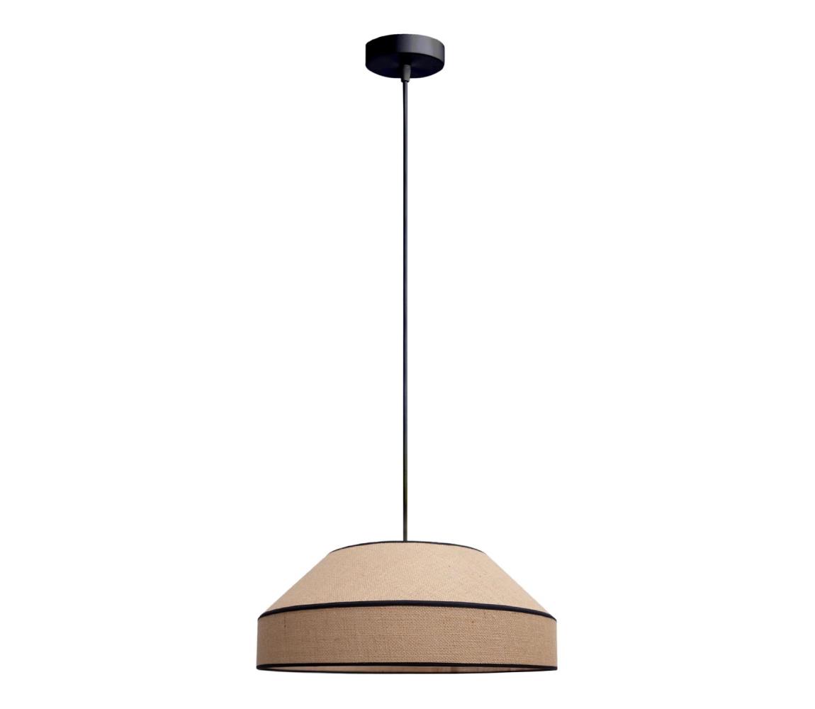 Żyrandol na lince MANISO 1xE27/60W/230V śr. 45 cm beżowy