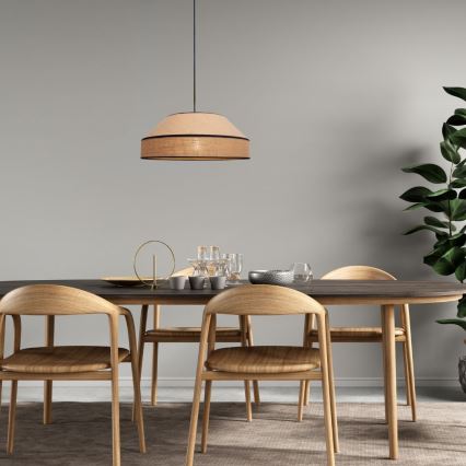 Żyrandol na lince MANISO 1xE27/60W/230V śr. 45 cm beżowy