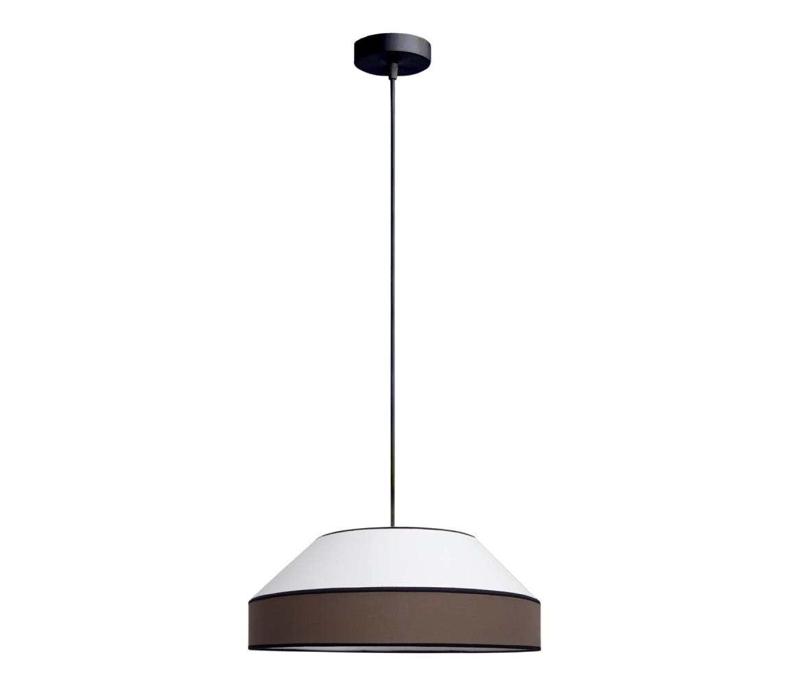Żyrandol na lince MANISO 1xE27/60W/230V śr. 45 cm biały/brązowy
