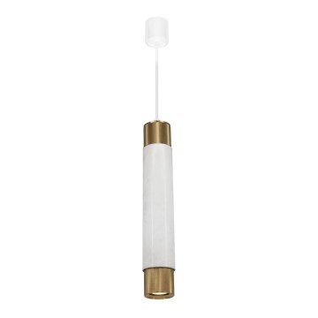 Żyrandol na lince Marble white/brass 1xGU10/8W/230V