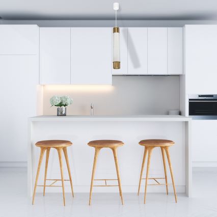 Żyrandol na lince Marble white/brass 1xGU10/8W/230V