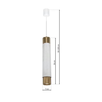 Żyrandol na lince Marble white/brass 1xGU10/8W/230V