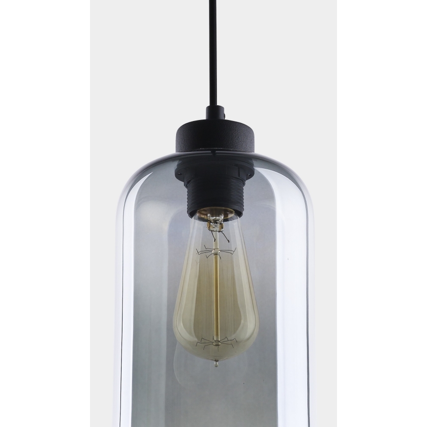 Żyrandol na lince MARCO 1xE27/60W/230V czarny