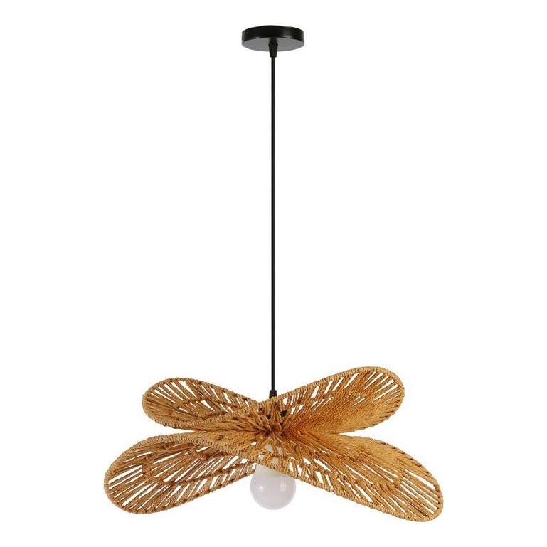 Żyrandol na lince MARIPOSA 1xE27/40W/230V śr. 50 cm juta