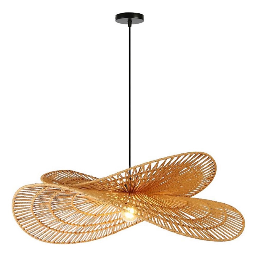 Żyrandol na lince MARIPOSA 1xE27/40W/230V śr. 80 cm juta