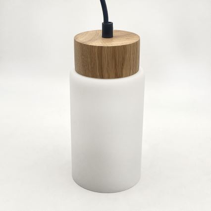 Żyrandol na lince MARKUS 4xE27/15W/230V czarny/dąb