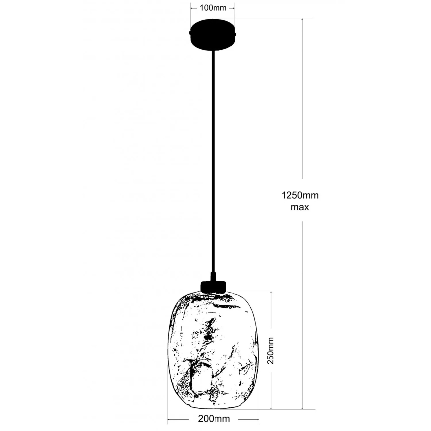 Żyrandol na lince MARLBE 1xE27/60W/230V fioletowy