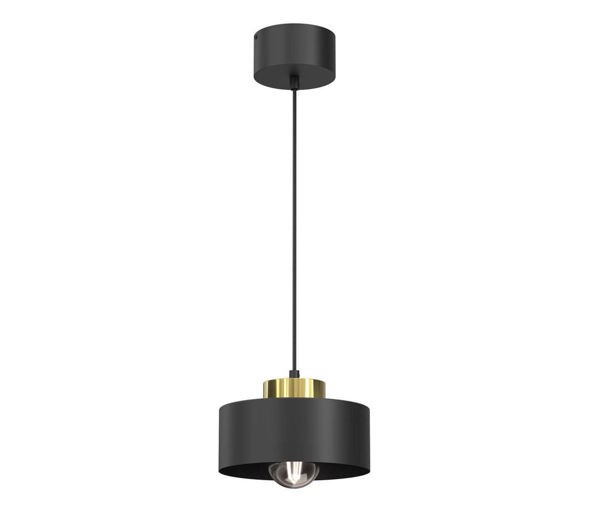Żyrandol na lince MARTI 1xE27/15W/230V czarny/złoty