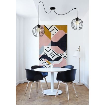 Żyrandol na lince MATT 2xE27/60W/230V pająk