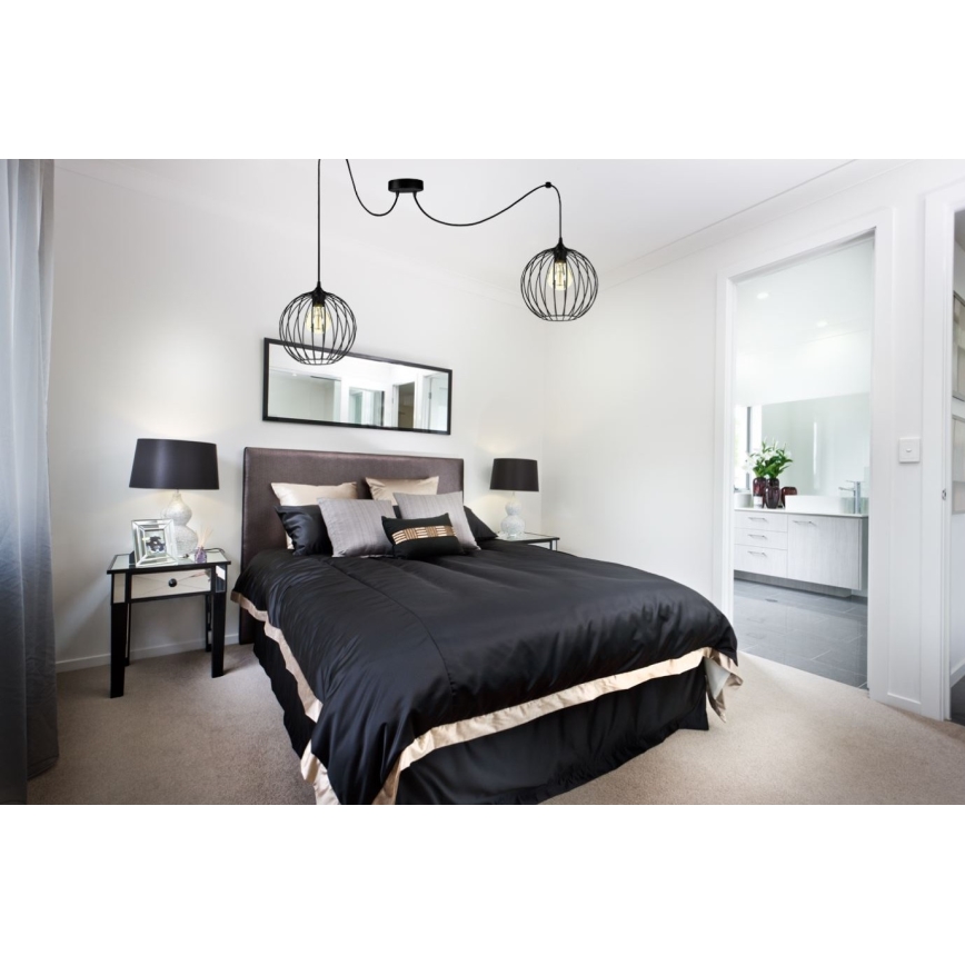 Żyrandol na lince MATT 2xE27/60W/230V pająk