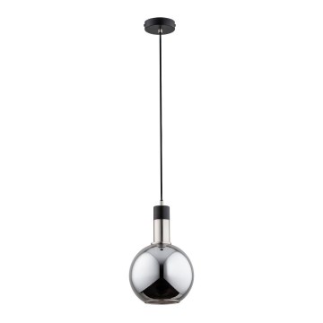 Żyrandol na lince MAYA 1xE27/60W/230V czarny/chrom błyszczący