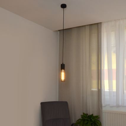 Żyrandol na lince MELODY 1xE27/15W/230V czarne