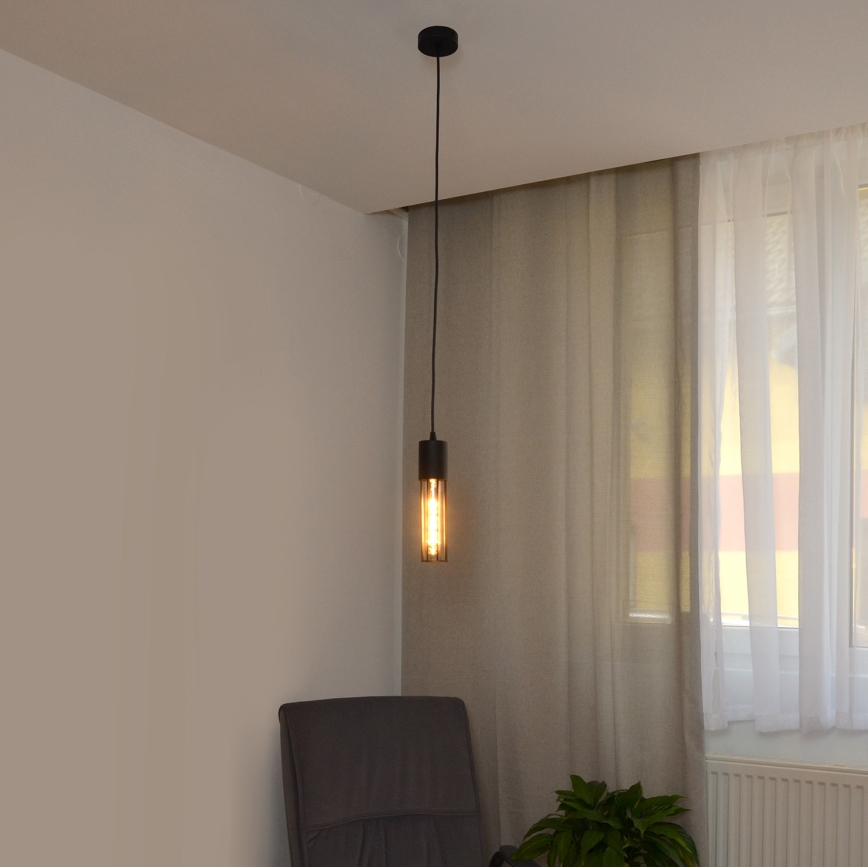 Żyrandol na lince MELODY 1xE27/15W/230V czarne