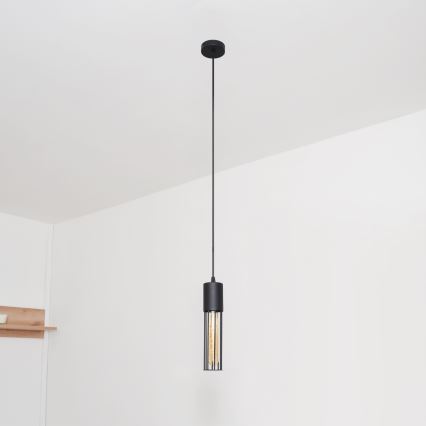 Żyrandol na lince MELODY 1xE27/15W/230V czarne