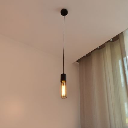 Żyrandol na lince MELODY 1xE27/15W/230V czarne