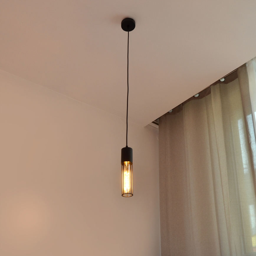 Żyrandol na lince MELODY 1xE27/15W/230V czarne