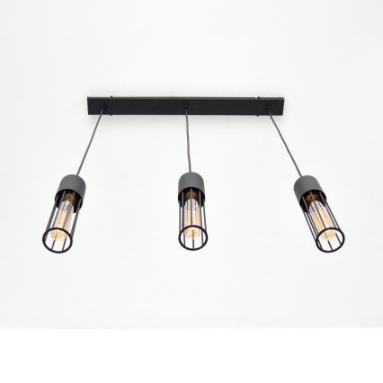 Żyrandol na lince MELODY 3xE27/15W/230V czarne
