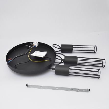 Żyrandol na lince MELODY 3xE27/15W/230V czarne
