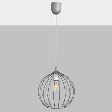 Żyrandol na lince MERCURE 1xE27/15W/230V grey
