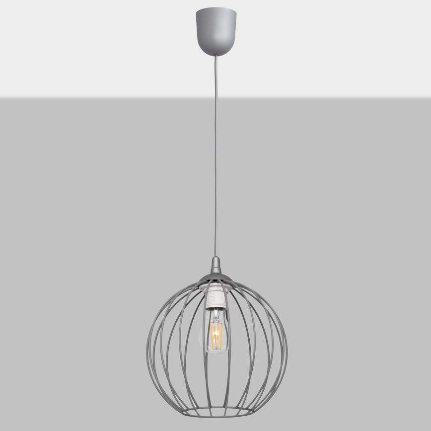 Żyrandol na lince MERCURE 1xE27/15W/230V grey