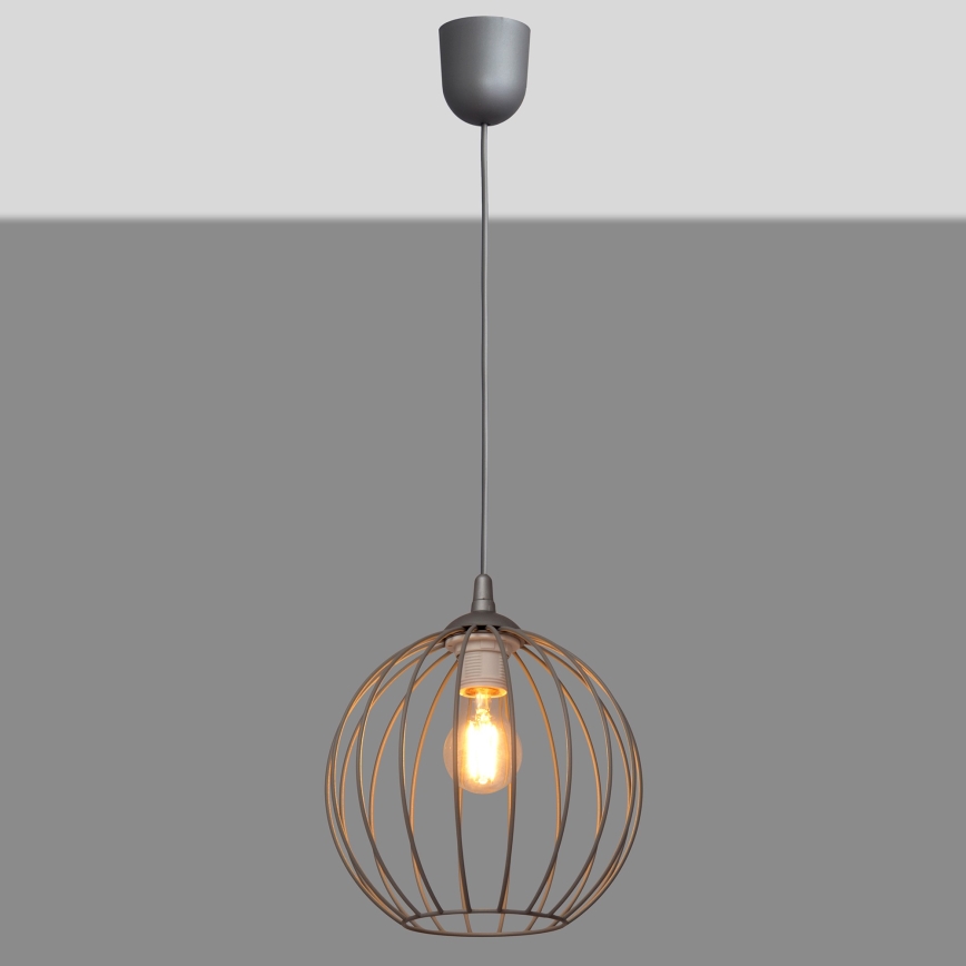 Żyrandol na lince MERCURE 1xE27/15W/230V grey