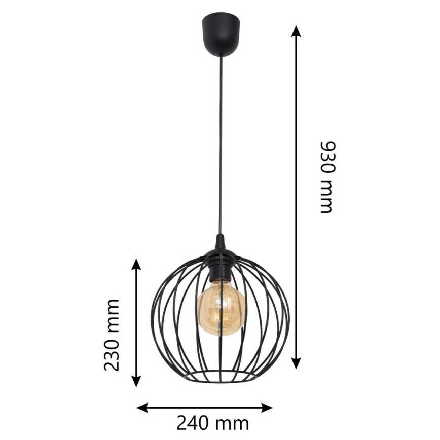 Żyrandol na lince MERCURE 1xE27/15W/230V