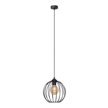 Żyrandol na lince MERCURE 1xE27/15W/230V śr. 24 cm czarny
