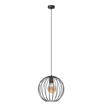 Żyrandol na lince MERCURE 1xE27/15W/230V śr. 30 cm czarny