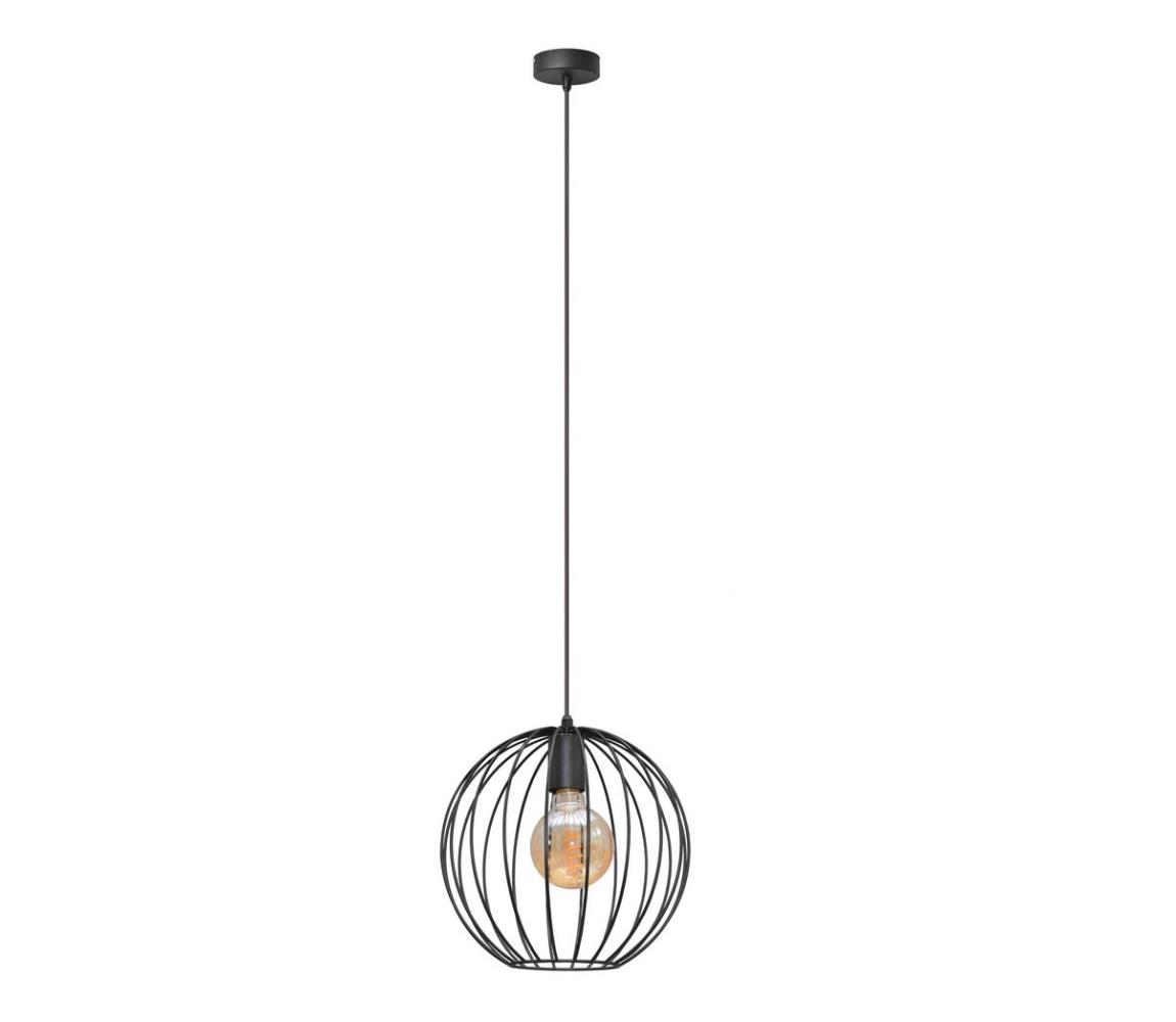 Żyrandol na lince MERCURE 1xE27/15W/230V śr. 30 cm czarny