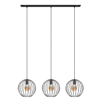 Żyrandol na lince MERCURE 3xE27/15W/230V czarny