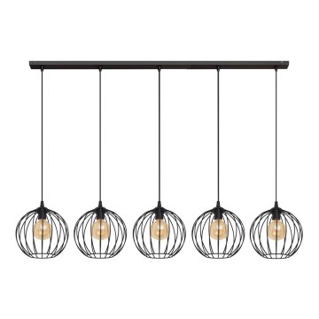 Żyrandol na lince MERCURE 5xE27/15W/230V czarny