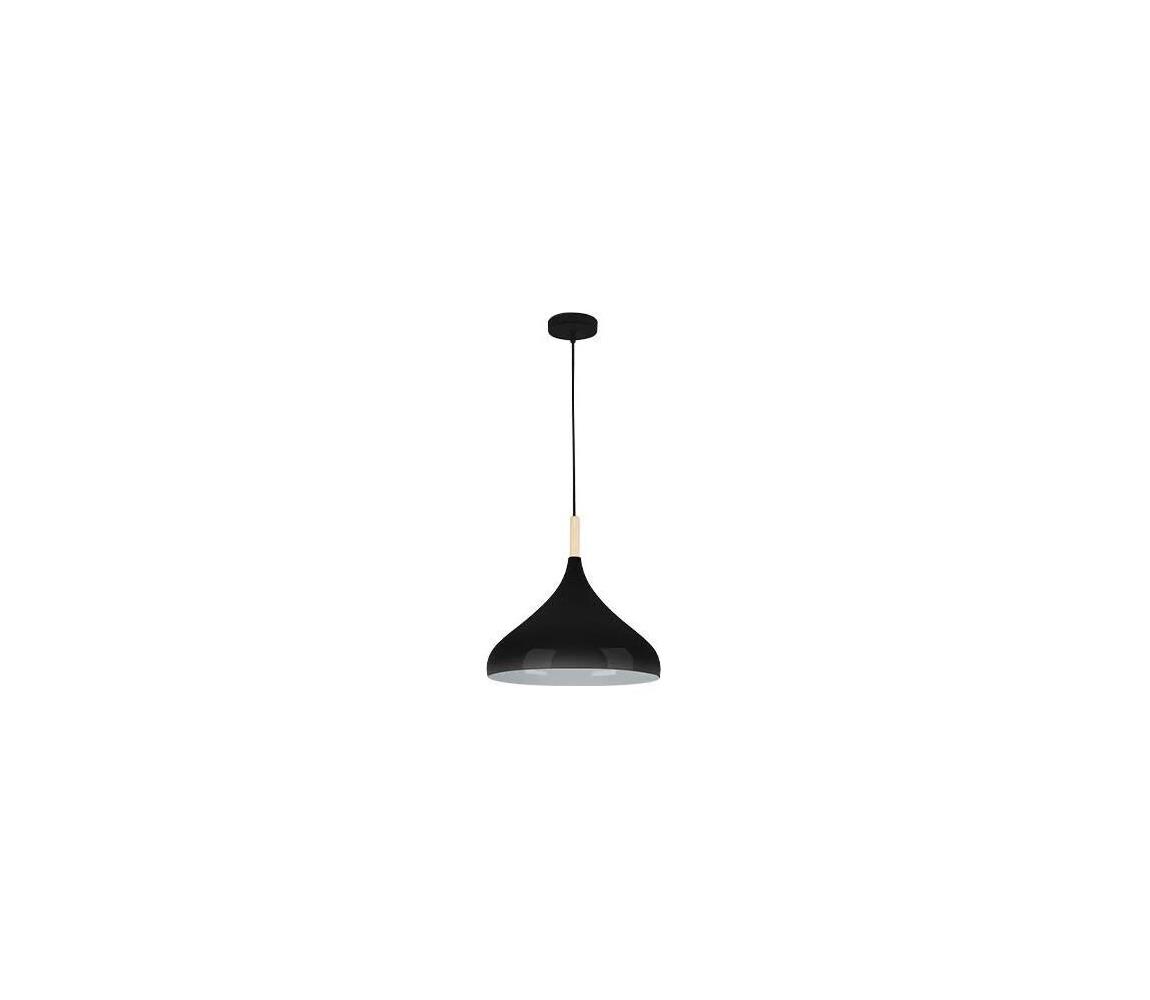 Żyrandol na lince MIKO 1xE27/60W/230V śr. 32 cm czarny