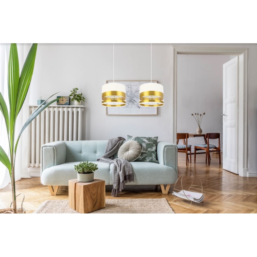 Żyrandol na lince MILO 2xE27/60W/230V złoty