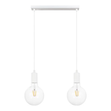 Żyrandol na lince MIROS 2xE27/60W/230V biały