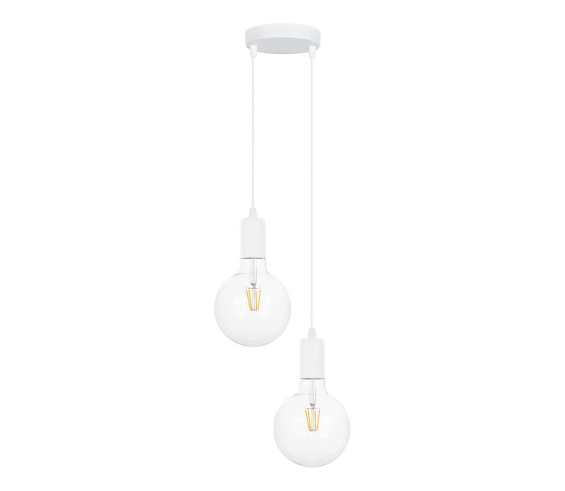 Żyrandol na lince MIROS 2xE27/60W/230V okrągły biały