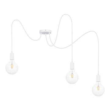 Żyrandol na lince MIROS 3xE27/60W/230V biały