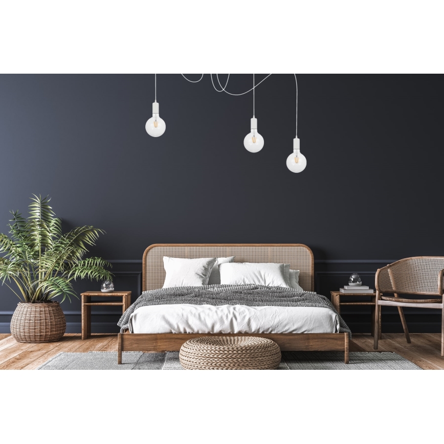 Żyrandol na lince MIROS 3xE27/60W/230V pająk biały