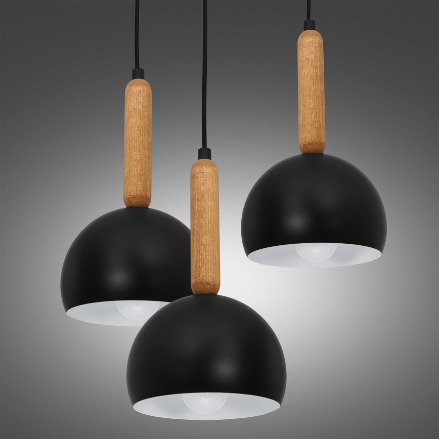 Żyrandol na lince MISSI 5xE27/60W/230V czarny