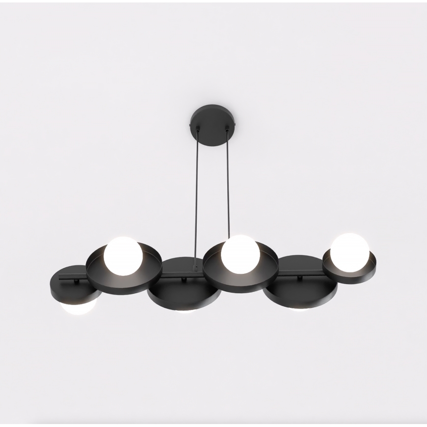 Żyrandol na lince MODEL 6xG9/8W/230V czarny