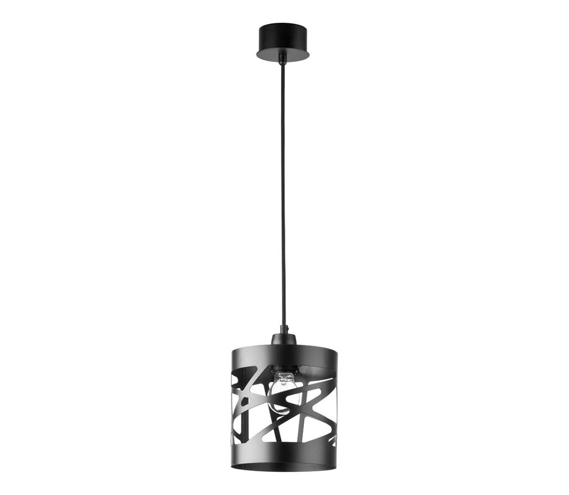 Żyrandol na lince MODUL FREZ 1xE27/60W/230V śr. 17,5 cm czarny