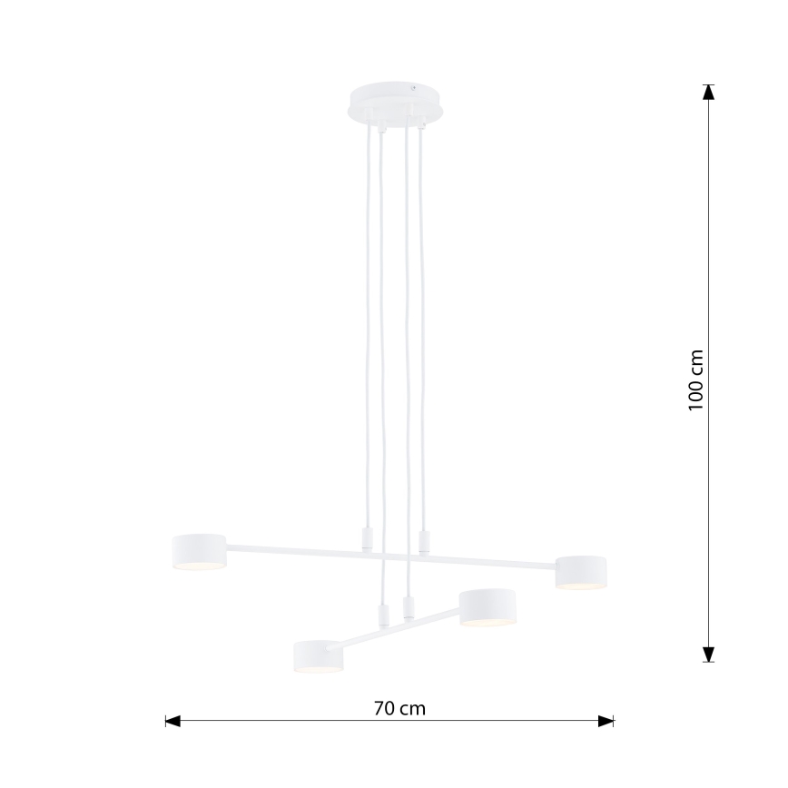 Żyrandol na lince MODUS 4xGX53/10W/230V biały