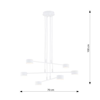 Żyrandol na lince MODUS 6xGX53/10W/230V biały