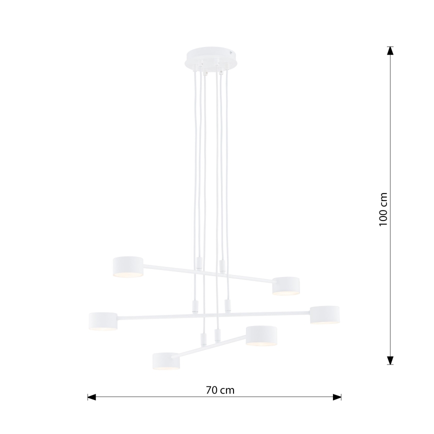 Żyrandol na lince MODUS 6xGX53/10W/230V biały