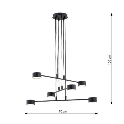 Żyrandol na lince MODUS 6xGX53/10W/230V czarny