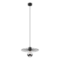 Żyrandol na lince MONTANA 1xE27/15W/230V śr. 30 cm czarny