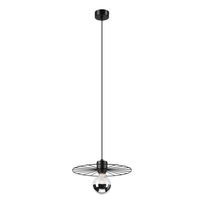Żyrandol na lince MONTANA 1xE27/15W/230V śr. 30 cm czarny